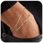 Mens Bracelet - Gold Bracelets for Men 2pcs Men's Bracelets Set with Box & Cuban Link Available in Various Lengths (6.5/7/7.5/8/8.5/9 Inch) Gold Bracelet for Men Gold Cuban Link Chain for Mens Jewelry Gift