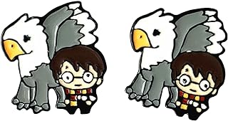 Unisex Zinc Alloy Harry Potter Inspired Stud Earrings with Convenient Push-Back Mechanism - Perfect Film Enthusiast Gift