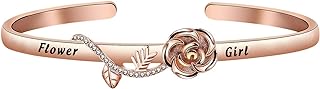 Charming Barbie-Inspired Bracelet with Box Chain and Lobster Claw Clasp for Flower Girls - Copper Material with Blossom Design