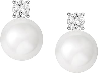 SWEETV Minimalist Pearl Drop Dangle Earrings for Women, Elegant Wedding Bridal Stud Earrings for Brides Bridesmaids,Prom Jewelry Gifts