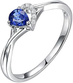 Graceful White Sapphire 10K/14K/18K Yellow Gold Engagement Ring for Women with Pear-Cut Design