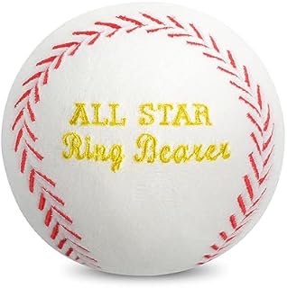 DLUGOPIS All Star Ring Bearer Stuffed Baseball Wedding Gift in Sturdy Polyester for Children aged 3+ with Baseball Design