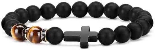 Natural Stone Bracelets,beaded bracelets for women & men, 6mm/8mm Beaded Bracelet with Blessing Card