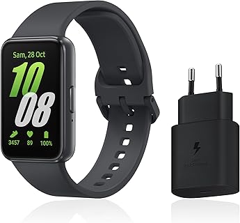 Samsung Galaxy Fit3 Montre Connectée pour Femmes avec Écran 1,6, Notifications, et IP68. Idéale pour Sport et Bien-être au Quotidien