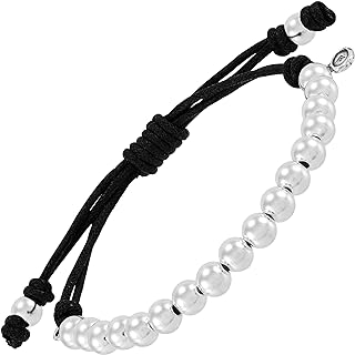 Silpada 'Sentimental' Sterling Silver Bolo Bracelet with Bead and Cord Chains, 9 inches