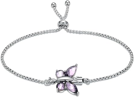 Buckle Clasp Stainless Steel Crystal Butterfly Cremation Bracelet with Box Chain - Adjustable Keepsake Bangle for Women