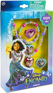LUV HER Girls 4 Piece Costume Toy Jewelry Box Set with Silver Rings, Bead Bracelet and Necklace Ages 3+