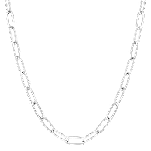 Waitsoul 925 Sterling Silver Rope Chain Lobster Clasp 2.5mm Silver Chain for Men Women Silver Necklace Chain 16-30 Inches