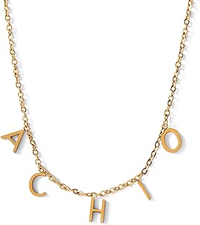 Alpha Chi Omega Stainless Steel Necklace with Omega Chain - 18K Gold-Plated Pendant, Ideal Sorority Gift for Women, Distinctive Design, Long-lasting Sorority Pride Accessory