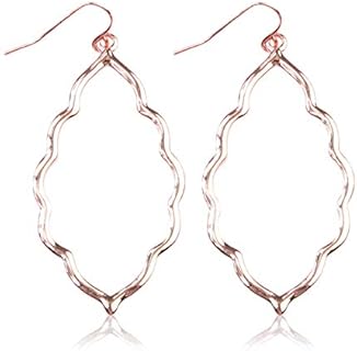 Clutchless White Gold Moroccan Wedding Rings - Bohemian Geometric Cut-Out Drop Design for Women - No Gemstone - Cloud, Clover Floral Quatrefoil, and Infinity Leaf Shapes