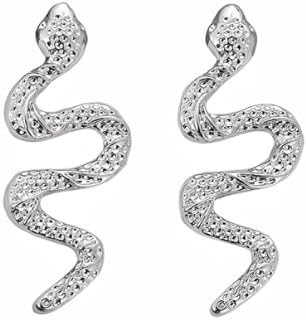 Snake Earrings for Women Gothic Gold Silver Snake Earrings Minimalist Snake Stud Earrings Hip Hop Biker Party Jewelry Gift for Women Girls