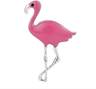 Whimsical Flamingo Brooch Pin for Women and Girls - Made from Durable Alloy with Secure Pin Clasp - Pink Enamel Design, Ideal Accessory for Clothes, Hats, and Bags - Perfect Gift for Special Occasions