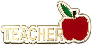 Exquisite Red Apple Enamel Teacher Appreciation Brooch with Reliable Pin Clasp - Symbolic and Stylish 1.25" Lapel Pin