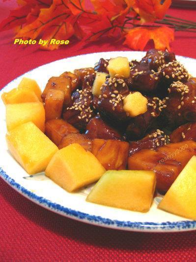 菠萝糖醋排骨的制作方法