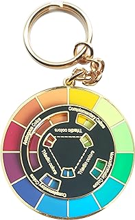 Langjitianya Color Wheel Pin Enamel brooch Spinning Wheel Christmas Gift art pin backpack lapel kawaii pins