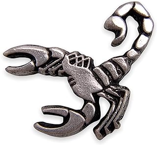 Pin-Clasp Pewter Scorpion Brooch, Versatile Insect Zodiac Scorpio Design, Ideal for Men and Women, Animal Lovers and Desert Enthusiasts
