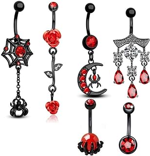 12PCS Belly Button Ring 14G Belly Rings Surgical Stainless Steel Navel Rings Belly Button Piercing Jewelry for Women