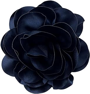 Satin Fabric Rose Flower Extra Large Big Brooches Camellia Flower Oversized Brooch Pin for Women Wedding Party Dance Banquet Dress Suit Ceremony Clothes Accessories Gifts 7.5in