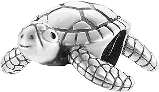 Realistic Baby Turtle 925 Sterling Silver Charm Bead For Pandora & Similar Charm Bracelets or Necklaces