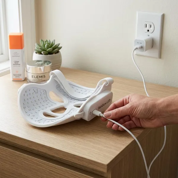 how to charge led face mask