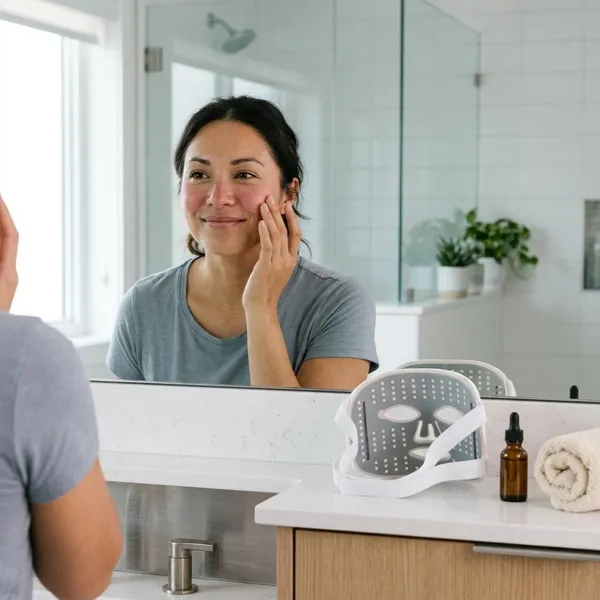 How to use an LED mask for redness