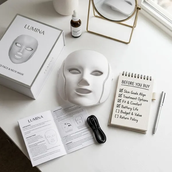 How to use an LED mask on your face and neck